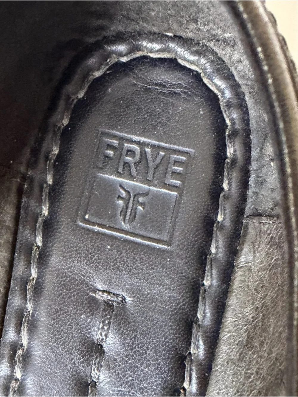 Frye Black Leather Ballet Flats Shoes 37 - Picture 10 of 12